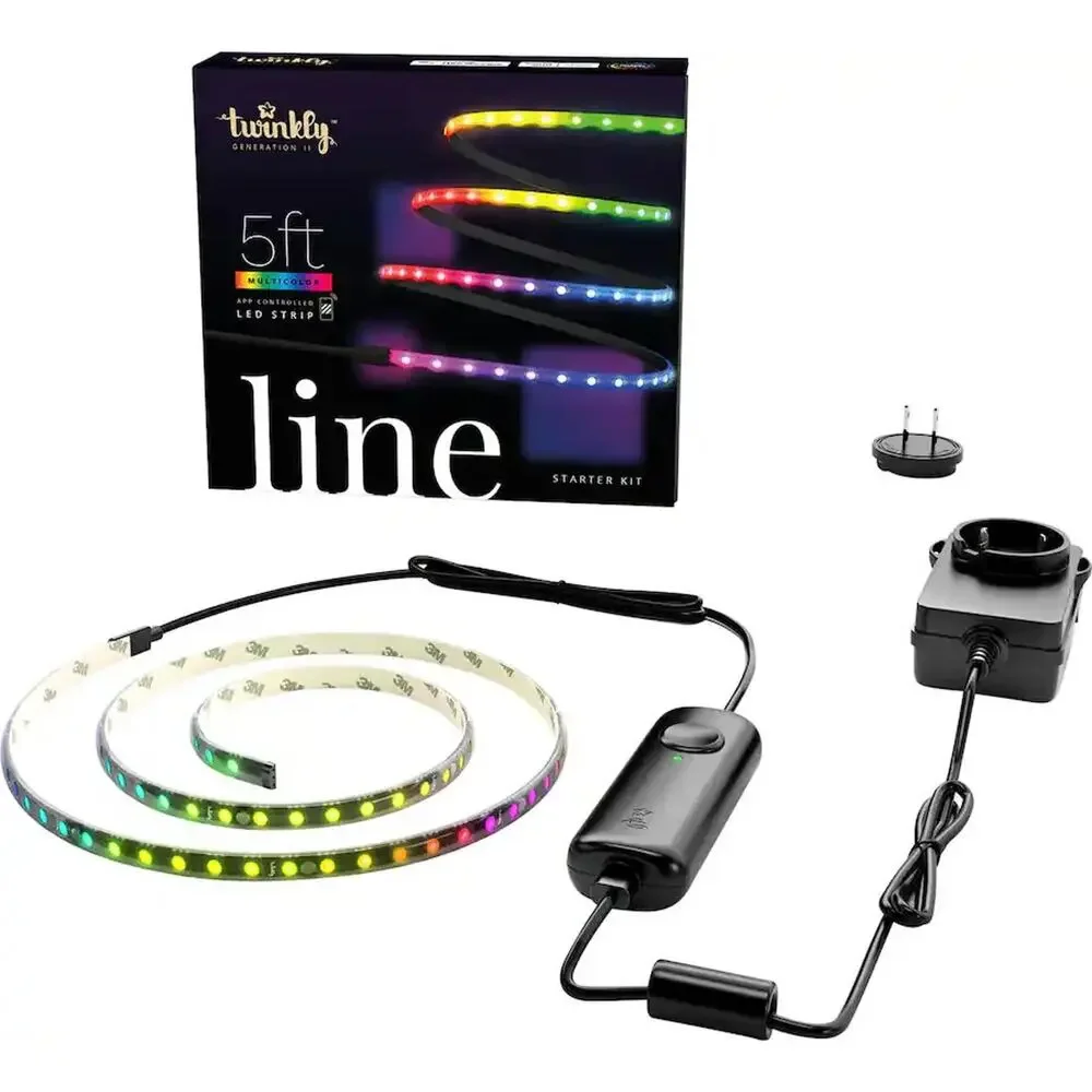 Twinkly Line Starter 100L RGB 99LED Black Wire - Ecomm